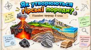 Презентація «Як утворюються гірські породи»  Пізнаємо природу . 5 клас . НУШ