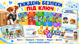 Тиждень безпеки під ключ.План тижня.Тематичні дні.Завдання.Паспорт безпеки.Медалі за всі 5 днів.Диплом.