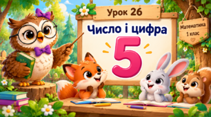 Число та цифра 5. Склад числа 5 . Презентація