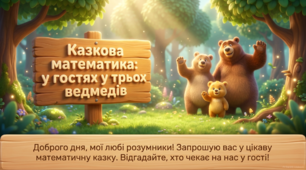 Презентація+конспект заняття "Казкова математика: у гостях у трьох ведмедів". Логіко-математичний розвиток. Середня група. Листопад.