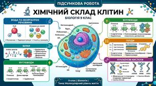 Підсумкова робота з теми "Хімічний склад клітини". 9 клас НУШ.
