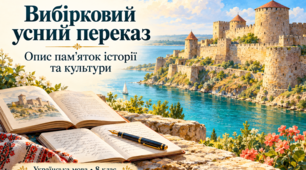 РМ № 5. Вибірковий усний переказ розповідного тексту з елементами опису пам’яток історії та культури в художньому стилі