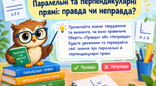 Паралельні та перпендикулярні прямі: правда чи неправда?