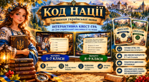 «КОД НАЦІЇ. Таємниця української мови» — інтерактивна (автономна, браузерна) квест-гра до Дня української писемності та мови (5–9 класи)