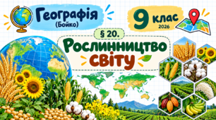 Рослинництво світу. Презентація, інфографіка, робочий аркуш (Бойко, 2026)