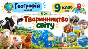 Тваринництво світу. Презентація, інфографіка, робочий аркуш (Бойко, 2026)