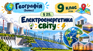Електроенергетика світу. Презентація, інфографіка, робочий аркуш (Бойко, 2026)