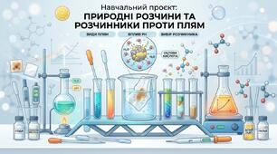 9 клас. НУШ. Навчальний проєкт: Природні розчини та розчинники проти плям.