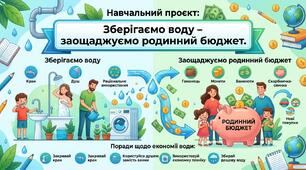 9 клас. НУШ. Навчальний проєкт: Зберігаємо воду – заощаджуємо родинний бюджет.