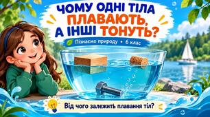 Чому одні тіла плавають, а інші тонуть?