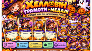 ХЕЛЛОВІН У ШКОЛІ. Святковий набір «Halloween Awards»