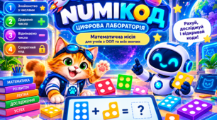 «NUMIКОД — Цифрова лабораторія»: інтерактивна математична гра для учнів з ООП та всіх охочих