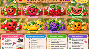 🍓🍉 ФРУКТОВІ КОРОНИ — яскравий набір для маленьких непосид! 🍎🍇