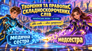 Складноскорочені слова 6 клас НУШ