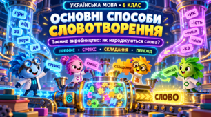Основні способи словотворення 6 клас НУШ