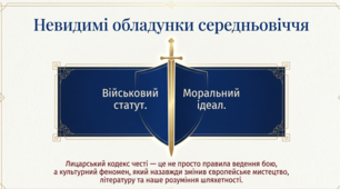 Презентація до уроку: «Лицарський кодекс честі: моральні орієнтири, куртуазна культура та військова доблесть Середньовіччя» (7 клас. Всесвітня історія )