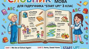 Словник до підручника «English Start Up! 3» зі словами до кожної теми