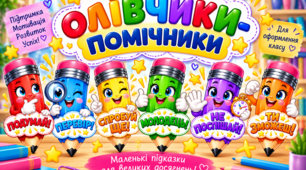 Олівчики-помічники для оформлення класу