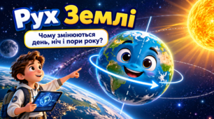 Рух Землі. Обертання Землі навколо Сонця та власної осі. Значення обертання Землі для явищ на планеті. Довкілля 5 клас НУШ