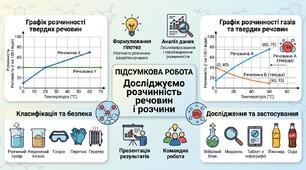 8 клас. НУШ. Підсумкова робота з теми "Досліджуємо розчинність речовин і розчини"