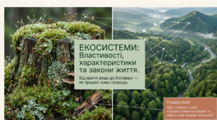 Презентація "Екосистеми, їх властивості та характеристики" 11 клас