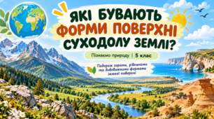 Презентація «Які бувають форми поверхні суходолу Землі?»  Пізнаємо природу | 5 клас НУШ