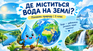 Презентація «Де міститься вода на Землі?» Пізнаємо природу. 5 клас .НУШ за підручником Біди