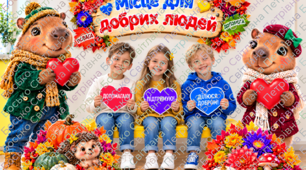 🍁 «Місце для добрих людей» — ВАУ-фотозона з капібарами до Дня доброти ❤️