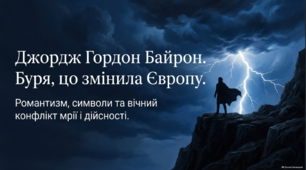 Вплив творчості Дж. Байрона на розвиток романтизму в Європі. Протиставлення мрії й дійсності у ліриці поета. Фольклорні та біблійні мотиви у віршах