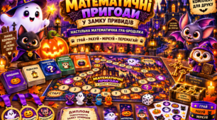 🎃 «Математичні пригоди у замку привидів» — настільна математична гра-броділка | Halloween 👻