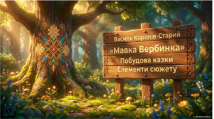 Василь Королів-Старий. «Мавка Вербинка». Побудова казки. Елементи сюжету