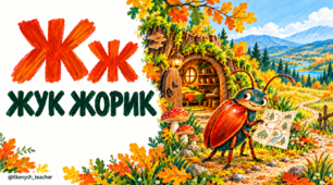 Буква Ж,ж. Робочі аркуші з навчання грамоти для дошкільнят і 1 класу
