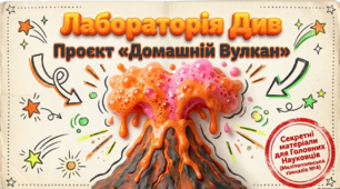 🌋 Яскрава презентація «Лабораторія Див: Домашній вулкан» (1–4 класи | STEM / ЯДС / Дистанційне навчання)