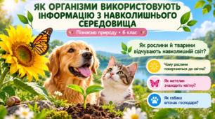 Презентація «Як організми використовують інформацію з навколишнього середовища»  Пізнаємо природу • 6 клас • НУШ