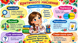 Навчальний постер «Способи критичного мислення»(складається із 6 частин)
