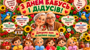 🌻 «З Днем бабусь і дідусів!» — яскраве оформлення дошки