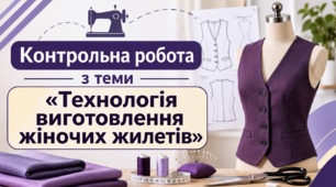 Контрольна робота по темі "Виготовлення жіночих жилетів" 