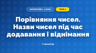 Порівняння чисел. Назви чисел під час додавання і віднімання (3 клас, Математика, Заїка)