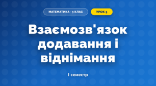 Взаємозв'язок додавання і віднімання (3 клас, Математика, Заїка)