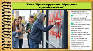 Правопорушення. Юридична відповідальність. Правознавство. 9 клас. НУШ (2026). До підручника Ремех Т., Рябовол Л.