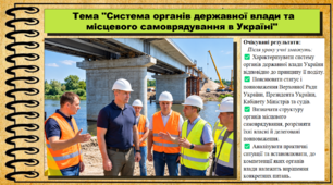 Система органів державної влади та місцевого самоврядування в Україні. Правознавство. 9 клас. НУШ (2026). До підручника Ремех Т., Рябовол Л.