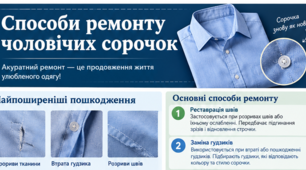 М.4. Способи ремонту чоловічих сорочок