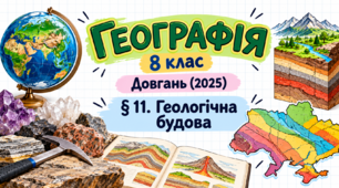Геологічна будова. Презентація, інфографіка, робочий аркуш
