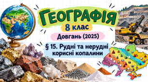 Рудні та нерудні корисні копалини. Презентація, інфографіка, робочий аркуш