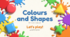 32. Ігрове заняття з англійської мови «Colours and Shapes» для старшої групи ЗДО. КОЛЬОРИ І ФІГУРИ ГЕОМЕТРИЧНІ. ПРЕЗЕНТАЦІЯ, КОНСПЕКТ, РОБОЧИЙ АРКУШ