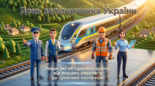 🚆СУЧАСНА анімована презентація на 55 слайдів🚄"4 листопада – День залізничника: як працює залізниця України"🚄