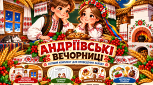 Андріївські вечорниці — великий комплект для проведення заходу: масштабне оформлення та сценарій+додатки