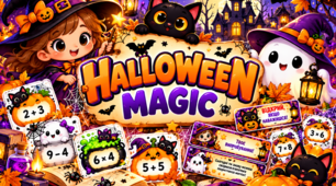 🎃 Halloween magic: математичні картки, таємничі завдання та передбачення для учнів