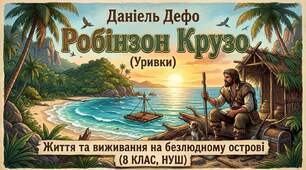 Даніель Дефо. "Робінзон Крузо" (Уривки). Життя та виживання на безлюдному острові(8 клас, НУШ)