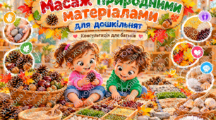 Масаж природними матеріалами для дошкільнят